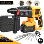 Perforateur sans fil 21v 800w - perceuse  percussion - moteur sans balais - 4 modes - 2 batteries 3000mah ...
