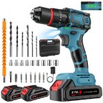 Perceuse - perceuse viisseuse  percussion sans fil 21v makita 5 cellules 1500mah 2 niveaux rglables2 ...