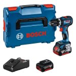 Perceuse - visseuse  percussion 18v gsb 18v - 90 c + 2 batteries gba 4ah + chargeur en coffret l - boxx ...