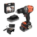 Perceuse visseuse � percussion black + decker bld683d2xk - qw �co - responsable ? 18v brushless ? 2 batteries ...