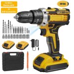 Perceuse visseuse sans fil 18v visseuse devisseuse sans fil avec 2 batteries 2. 0ah 45nm max 2 vitesses ...
