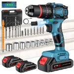 Perceuse visseuse sans fil 21v - 70nm - perceuse � percussion sans balais - 2 vitesse 2000rpm - 2 batterie ...