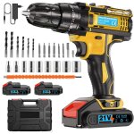 Perceuse visseuse sans fil 21v - visseuse devisseuse sans fil avec 2 batteries 2. 0ah - 25 + 3 rglages ...