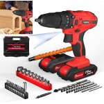 Perceuse visseuse sans fil 21v feytory - 2 batteries 15ah + chargeur - 2 vitesses - 29 accessoires