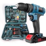 Perceuse visseuse sans fil 21vvisseuse devisseuse sans fil avec 2 batteries 2. 0ah45nm perceuse percussionla ...