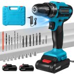 Perceuse visseuse sans fil 28v visseuse devisseuse pour bricolage avec batterie chargeur32n. m perceuse ...