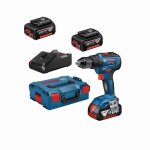 Perceuse visseuse sans fil bosch gsr18v - 55 18v 2x5ah - bois - mandrin en mtal - batterie li - ion ...
