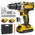 Perceuse visseuse sans fil perceuse �lectrique 18v batterie li - ion couple de 45n. m 23 accessoires ...