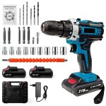 Perceuse visseuse sans fil avec lumire led visseuse devisseuse sans fil avec 2 batteries 24 accessoires ...