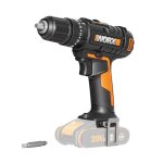 Perceuse  percussion sans fil - worx - wx370. 9 - 2 vitesses - batterie power share - 20 + 1 positions ...