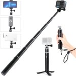 Perche � selfie extensible 64cm t�lescopique poign�e en aluminium pour gopro hero 12 / 11 / 10 / 9 / ...
