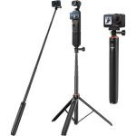 Perche � selfie t�lescopique avec tr�pied int�gr� - papeco - 136 cm compatible gopro hero dji osmo insta ...