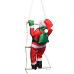 Père noël grimpant avec une échelle en corde décoration de noël artificielle triple poupée de père noël ... Père noël grimpant avec une échelle en corde décoration de noël artificielle triple poupée de père noël ...