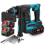 Perforateur sans fil - onevan - onevan - moteur sans balais - 2x3000mah - sds b�ton 24mm