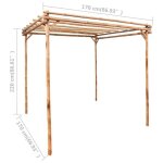 Pergola en bambou - wiens - 170x170x220 cm - brun - r�sistance aux intemp�ries - cadre robuste - facile ...