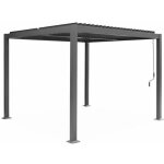 Pergola bioclimatique anthracite. aluminium et acier. 3x3m. lames orientables Pergola bioclimatique anthracite. aluminium et acier. 3x3m. lames orientables