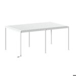 Pergola bioclimatique �lectrique evora grand mod�le 6 x 36m - structure et lames doubles en aluminium ...