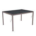 Pergola bioclimatique gardiun hampshire 3x4 de 12m2 tonnelle de jardin rtractable aluminium et acier ...