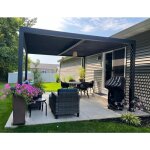 Pergola bioclimatique purple leaf 4×33 m en aluminium lames orientables pour jardin ou terrasse gris ... Pergola bioclimatique purple leaf 4×33 m en aluminium lames orientables pour jardin ou terrasse gris ...