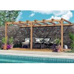 Pergola en bois adoss�e palma 400x400 cm