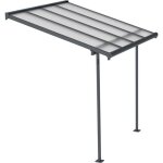 Pergola à adosser en aluminium gris et polycarbonate sierra 2. 2 x 2. 3 m Pergola à adosser en aluminium gris et polycarbonate sierra 2. 2 x 2. 3 m