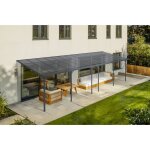 Pergola / carport adossée - abri de voiture - cazeboo - kleo - 9x3m - gris - aluminium - 27m² - toit ... Pergola / carport adossée - abri de voiture - cazeboo - kleo - 9x3m - gris - aluminium - 27m² - toit ...