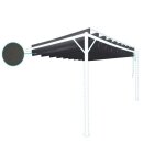 Pergola - cazeboo - bahia - 4x3m - toile gris anthracite