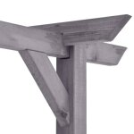 Pergola de jardin en bois - wiens - 400x40x205 cm - gris - bois de pin impr�gn� - r�sistance � la pourriture ...