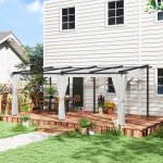 Pergola jardin exterieur 3 x 6 m pergola coulissante r�tractable avec parois lat�rales abri soleil upf30 ...
