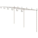 Pergola de jardin - mango - marron antique 6x3x25 m fer p470