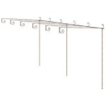 Pergola de jardin marron antique 6x3x25 m fer - ako7731039250274