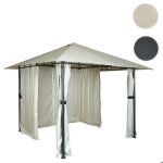 Pergola mcw - j63 pavillon de jardin 3x3m anthracite