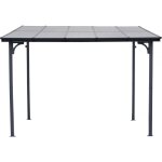 Pergola tonnelle adoss�e marvin - 3 x 3 m - 304 x 298 x 243 cm - gris fonc�
