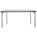 Pergola tonnelle adoss�e marvin - 4 x 3 m - 423 x 298 x 243 cm - gris fonc�