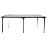 Pergola tonnelle adoss�e marvin - 5. 5 x 3 m - 545 x 298 x 243 cm - gris fonc�