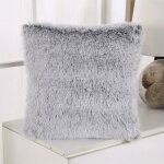 Perla - coussin carr� en tissu gris 42x42 cm