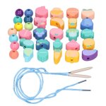 Perles  enfiler en bois pour enfants et tout - petits jouet ducatif dapprentissage prcoce pour enfants ...