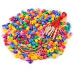 Perles  enfiler pour enfants de 5 ans ? 70 perles  enfiler et  lacer jouet artisanal avec sac de voyage ...
