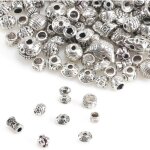 Perles despacement en argent 100 g mlange de mtaux pour cration de bijoux bracelets  breloques colliers ...