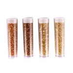 Perle rocaille tubes 8 g dor� 4 pi�ces