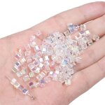 Perles en verre cristal 4x4mm 10pcs / sac bba103 - 09cab
