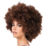 Perruque afro jackson cheveux crpus acajou adulte marron chocolat