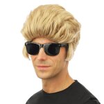 Perruque blonde johnny hallyday