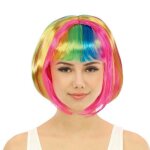 Perruque cabaret - ptit clown - 72620 - multicolore - accessoire d�guisement - carnaval halloween