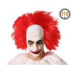Perruque clown tueur halloween - atosa - accessoire de dguisement - rouge - adulte / enfant
