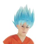 Perruque bleue goku saiyan super dragon ball enfant