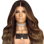 Perruque femme - non spcifi - longue boucle - rsistante  la chaleur - noir et marron - cosplay