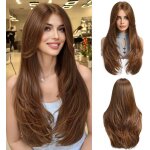 Perruques gingembre pour femmes longue perruque avec frange naturelle droite perruques cheveux synthtiques ...