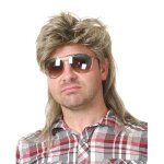 Perruque homme - annes 80 - mulet dor - cheveux synthtiques - confortable - facile  entretenir