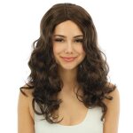 Perruque longue boucle - ptit clown - 23977 - brun - accessoire dguisement - mixte